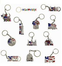 12 Pack New York City Metal Keychains NYC  KeyRing Souvenir Collection, Gift Set picture
