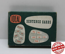 Vintage IDEAL Parent Teacher Aids  Sentence & Word Flash Cards - Made in USA picture