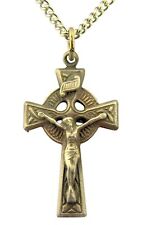 Pewter Celtic High Cross Crucifix with Irish Knotwork Design, 1 1/8 Inch picture
