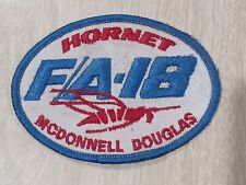 McDonnell Douglas F/A-18 Hornet Coat Patch White Red & Blue Oval Embroidered picture