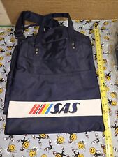 New old stock SAS SCANDINAVIAN AIRLINES BLUE VINYL CABIN CARRY ON BAG picture