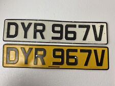 1970's British Uk License Plate Pair DYR-967V Collectible Serck Services No Tags picture