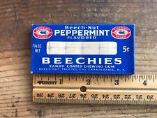 Vtg Beech-Nut Beechies Chewing Gum Package Peppermint 5 Cents Unused 1940’s ? picture