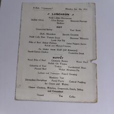 1911 Antique RMS Carmania Ocean Liner - Cunard Line Luncheon Buffet Menu picture