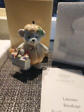LENOX ‘My Halloween Teddy’ Pumpkin Bear Porcelain Figurine With Box And Coa  picture