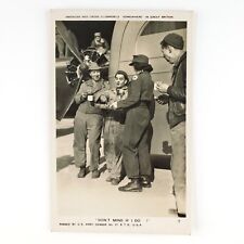 American Red Cross Clubmobile Postcard 1940s Soldiers Coffee Donuts Army D1034 picture