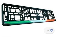 Italian Euro + Standard License Plate Frames Front And Back Kit picture