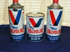 3 VTG VALVOLINE CANS 