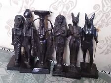 A set of high_quality pharaonic statues, 6 pieces,assortment of kings and godsBC picture
