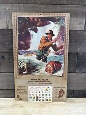 Vintage 1954 Henry W. Miller “Lucky Strike” Calendar Boyers, PA Signed picture