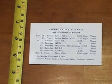 MAUMEE VALLEY MOHAWKS 1966 FOOTBALL SCHEDULE BASKETBALL SOCCER WRESTLING HIGH SC picture