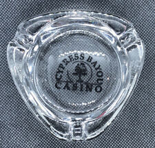 Vintage Cypress Bayou Casino Advertising Glass Ashtray 3.5” Triangular picture