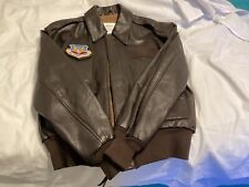 US Air Force Official military Flyers Leather Jacket, Size 38 Regular.  Make ofr picture