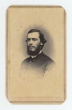 Antique CDV Circa 1860s Handsome Dapper Man in Stylish Suit With Full Beard picture
