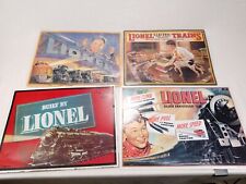 x4 Lot of Lionel Tin Signs, Built by Lionel, Golden Anniversary, 1930-1950s picture