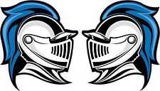StickerTalk Blue Right and Left Facing Knight Stickers, 3 inches x 3.5 inches picture