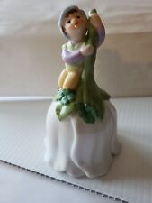 Vintage Avon Bell Elf Shamrock Clover Good Luck Irish 1983 Porcelain Flower 5