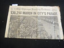 1916 CHICAGO SUNDAY TRIBUNE NEWSPAPER - 130,214 MARCH IN CITY'S PARADE - NP 5760 picture