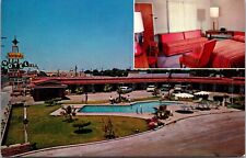 Postcard Swimming Pool at Motel Hacienda in Tracy, California~139107 picture