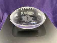 RARE Official NFL Super Bowl 26 Crystal Paperweight NFL Etched Date & Signature picture