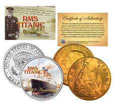 1900's Authentic TITANIC Great Britain *100th Anniversary* 2-Coin 24K UK/US Set picture