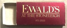 Vintage Empty Matchbook Box Cover - Ewald’s At The Stoneleigh Dallas, TX picture