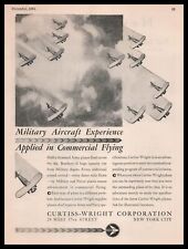 1931 Curtiss Wright New York Military Aircraft And Commercial Flying Print Ad picture