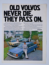 1983 Volvo Vintage Old Volvos Never Die Original Print Ad 8.5 x 11