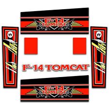 F-14 Tomcat Pinball Side Art & Head Decal Kit Replacement Stickers 1-YR Warranty picture