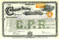 Canadian Pacific Railway Co. - Railroad Stock Certificate - Gorgeous - Railroad  picture