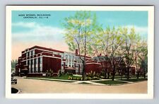 Centralia IL-Illinois, High School Building, Antique Vintage Souvenir Postcard picture