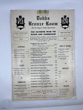 1950s Dobbs Bronze Room Vintage Steakhouse Menu CA Original Mid-Century RARE picture