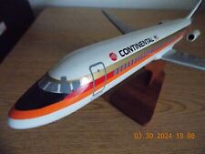 Continental Airlines DC-9-32 Contrails Black livery, 1:100 Handcrafted mahogany picture