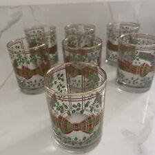 Vintage Geary's Beverly Hills Multi-Colored Glasses Holiday  Set Of 7 picture