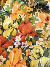 Vintage NOS Lot Of 4 Pinch  Pleated Lined Curtain Panels 1960’s Floral Print picture