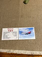 Northwest Airlines Boeing B-727 Information Card Pilot Premium 1980's picture