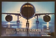 1988 WARDAIR CANADA Airlines AIRBUS A310-300 INTRODUCTORY ad advert airways picture