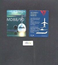 DELTA AIR LINES 2016 MCDONNELL DOUGLAS MD88/90 PILOT COLLECTOR CARD #48 picture