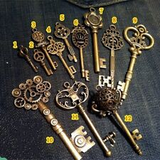 Old Vintage Antique Skeleton 12 Keys Large Small Bulk Necklace Pendant No Repeat picture
