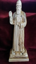  Olive wood Hand Engraved St.Charbel Makhlouf statue Maronite monk 27cm,10.62' picture