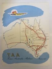 Vintage 1952 Airline Print Ad: Trans Australian Airlines (TAA) picture