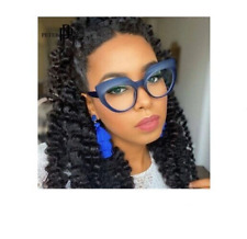 Royal Blue Cat Eye Fashion Glasses (Oval) picture