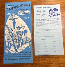 1951 PAA Pan American Airlines Clear US Customs & Reservations Clipper Trip picture