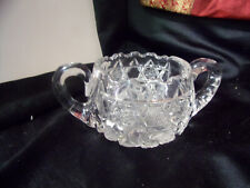 Deep Cut Crystal 2 handles saw tooth Open Sugar Bowl picture