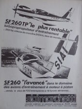 5/1983 PUB SIAI MARCHETTI SF 260TP SF 260 TRAINER AIRCRAFT ORIGINAL FRENCH AD picture
