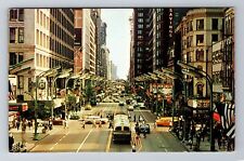 Chicago IL-Illinois, Busy State Street Looking South, Antique Vintage Postcard picture