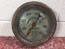 Brass Crane & Ordway Altitude Gauge Steampunk Industrial Ashcroft  4 1/2” Dial picture