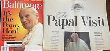 Pope John Paul II PAPAL VISIT The Baltimore Sun Newspaper 1995 + Baltimore Mag. picture