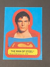 1978 Topps Movie Stickers Superman Man of Steel (S Visible) One * Variation picture