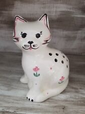 Lovely Vintage Pottery Kitty Cat Potpourri Pets Holder 7